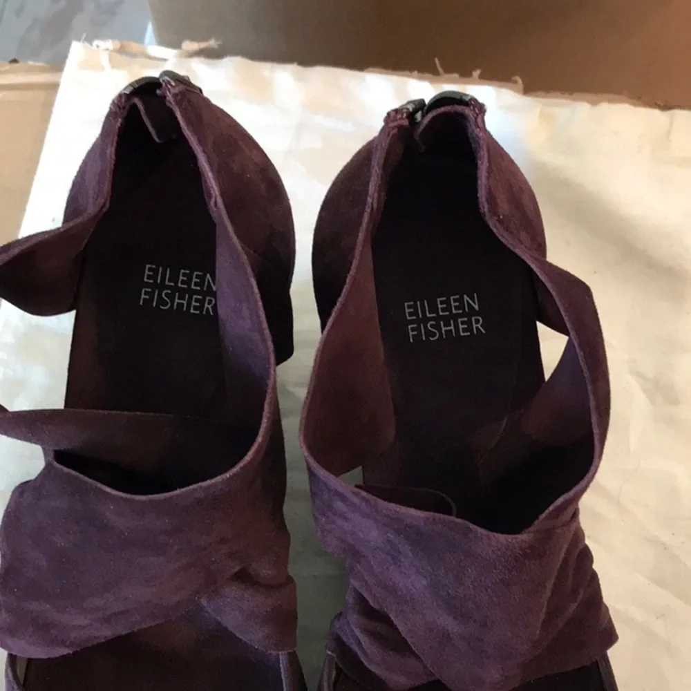 Eileen Fisher Bella BURGUNDY Platforms Burgundy Genuine Leather MONOCHROMATIC